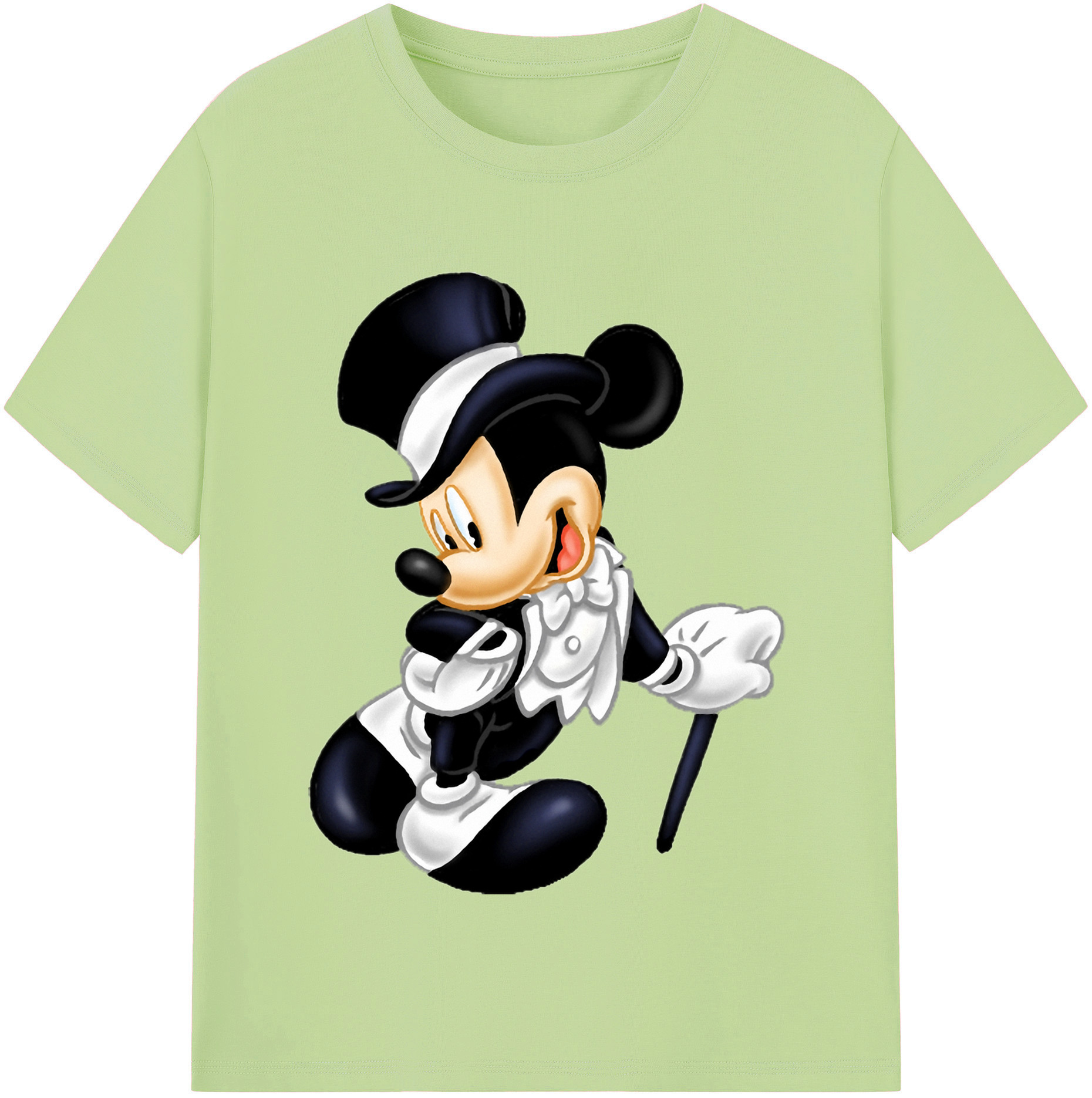（画像用） ミッキーマウス Mickey Mouse 綿100％半袖Tシャツ（フロントプリント）